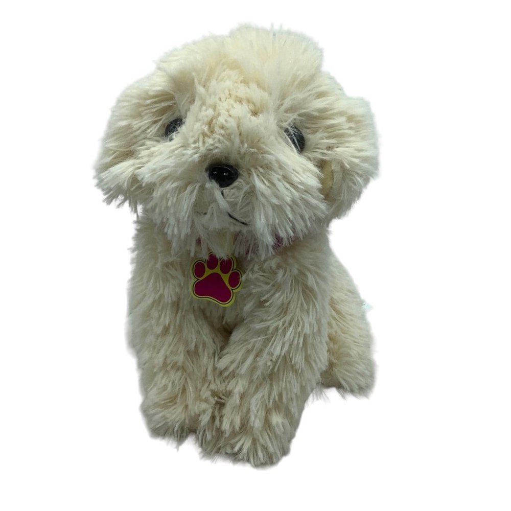 Click N Play Puppy Dog Stuffed Animal Plush Toy 6.5" Cream Perfect Size for Doll